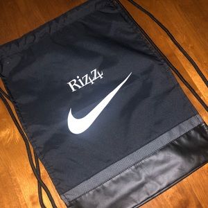 Black Nike Cubs Rizzo 44 Drawstring Bag